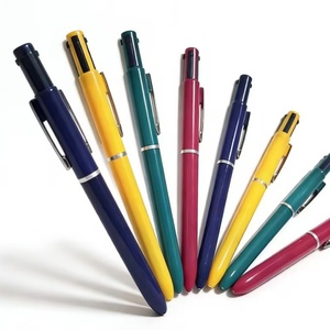Livraison rapide, prix d'usine, stylo bille multifonction personnalisé avec logo, 4 en 1, multicolore, stylo bille en plastique à clic, 4 couleurs - Product Image 4