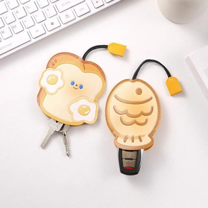 A0460 Étui à clés coulissant en cuir PU motif dessin animé, pochette universelle multifonction pour clés de voiture et moto, accessoires automobiles - Product Image 5