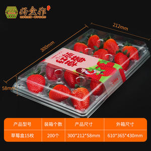 Plástico reciclado de grado alimenticio de fábrica, caja de fresas de 500g, contenedor de embalaje de concha de fruta fresca con orificio de aire - Product Image 6