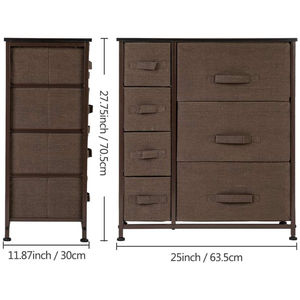 ריהוט סטי פלדת מסגרת שטוח תיבת מגירת סוג בד קבינט לסלון 7-מגירת אחסון חזה - Product Image 6