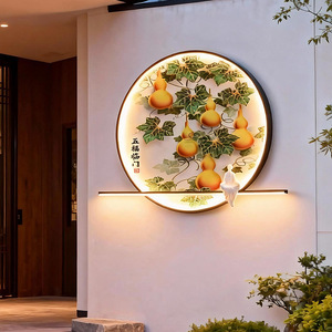 Chinese Style Wall Lamp Led Outdoor Light For Living Room Courtyard <b>Zen</b> Entrance Hall Decorative Lighting With Gourd Design - Product Image 3