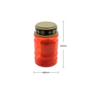 Lampe LED en plastique à piles AA avec prise de terre, lampe de tombe LED, bougie électronique étanche pour extérieur, lampe de cimetière, lumière LED