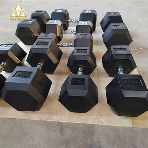 Commercial Iron <strong>Dumbells</strong> 10kg 15kg 40KG 50kg <strong>Dumbells</strong> Hex Exercise Free Weight Gym Equipment Fitness Rubber <strong>Hexagon</strong> Dumbbell Set - Product Image 2