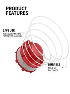 Carrete de repuesto para desbrozadora, paquete de 2, 3405096, nailon de 2.0mm, 26.5FT/8M, para Einhell GE-CT 36 30 LI E SOLO AGILLO 36/255 BL AGILLO 18 - Product Image 5