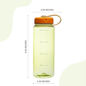 สายรัดขวดน้ำ Tritan กันรั่ว36ออนซ์เป็นมิตรกับสิ่งแวดล้อมแผ่น BPA สีเขียวฟรีน้ำยาล้างจานปลอดภัยสำหรับใส่เครื่องดื่มเย็นๆของขวัญทางธุรกิจ - Product Image 2