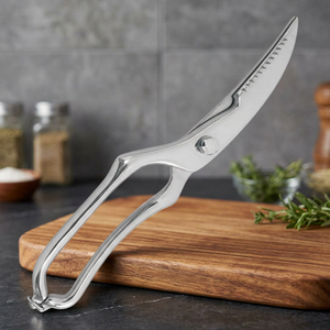 Ciseaux à volaille pour gaucher avec lames en acier inoxydable à bord lisse Poignées en acier Ciseaux de cuisine à verrouillage arrière pour les soins personnels - Product Image 2