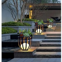 Lampe solaire de jardin en acier inoxydable IP65 étanche pour allée de jardin, éclairage paysager extérieur décoratif