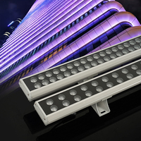 Iluminación de Fachada para Exteriores de Alta Calidad en Aluminio, 36W/48W/72W DMX512 IP66, Resistente al Agua, RGB LED, Proyector de Pared