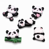 Porte-monnaie en PVC amusant et mignon en forme de panda rouge, porte-clés, pendentifs pour sacs d'école, accessoires de sacs, petites breloques légères