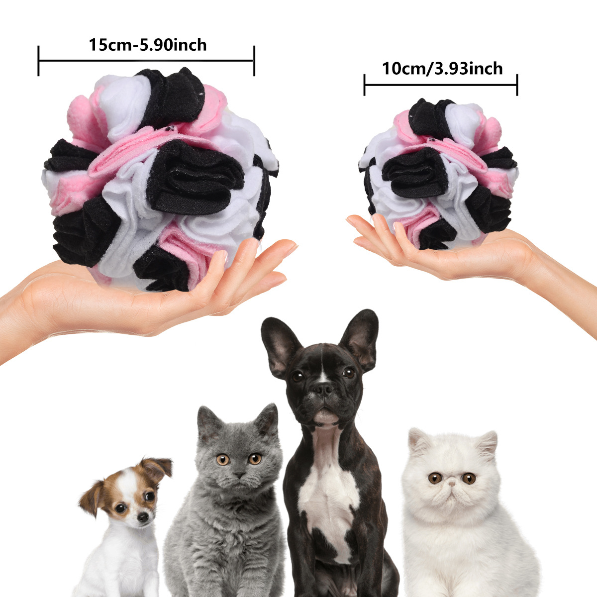 Rosa intenso y blanco