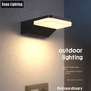 Nouveau Style <span class=keywords><strong>Simple</strong></span> Applique Murale Extérieure Creative LED Face Vers Le Bas <span class=keywords><strong>Simple</strong></span> Côté Lumineux <span class=keywords><strong>Plaque</strong></span> De Porte Étanche Balcon Avant Terrasse - Product Image 2