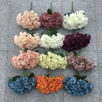Z-0232 Bunga Buatan Cantik Berwarna-warni, Bunga Hydrangea Sutra Buatan yang Lebat