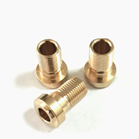 Vis de plomb en cuivre en laiton sur mesure tige filetée trapézoïdale avec écrou boulon de connecteur Prototype en cuivre CNC OEM