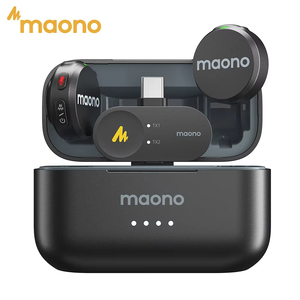 Micrófono de Solapa Inalámbrico MAONO Wave T5, Mini Micrófono con Cancelación de Ruido para Grabación de <span class=keywords><strong>Video</strong></span> y Transmisión en Vivo, Compatible con Teléfonos y Cámaras - Product Image 1
