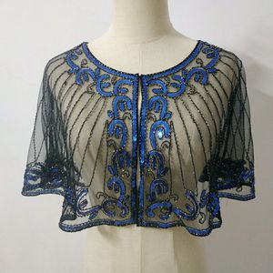 Chaqueta tipo capa estilo vintage de los años 20 de Ecoparty, chal nupcial adornado, <span class=keywords><strong>bolero</strong></span> estilo flapper, cubierta para <span class=keywords><strong>fiesta</strong></span> Gatsby - Product Image 3