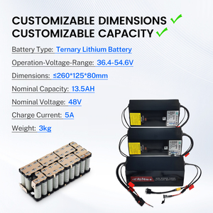 Paquete de Baterías Recargables de Litio Personalizadas de 48 V y 13,5 Ah <span class=keywords><strong>MOLI</strong></span> 18650 21700 con Conector Hembra RS485 BMS QS8-<span class=keywords><strong>S</strong></span> para Robots Humanoides y Drones - Product Image 2