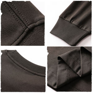 Camiseta de Manga Larga Personalizada con Bordado para Hombre, de Alta Calidad, Estilo Lujoso, Hombros Caídos, Sin Puños, Talla Grande, Lisa - Product Image 6