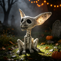 Monstre squelette aux grands yeux |   Ornement d'Halloween multi-styles : pendentif fantôme, citrouille, animal, poupée d'horreur en mousse de latex pour meubles