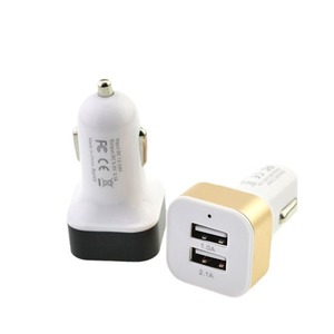 Car Charger Dual USB Fast Charging 12V 24V For Mobile Phones With Cigarette Lighter Port - Product Image 1