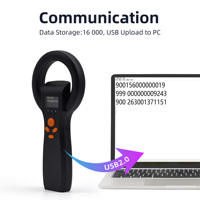 Lector RFID de animales 134,2 Khz/125Khz Escáner de identificación de mascotas Lector de etiquetas de animales Mini escáner de mano Bluetooth para perro gato