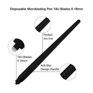 Pluma desechable U18 para microblading con punta de cuchilla y punta de sombreado, herramienta de maquillaje permanente para microshading de cejas - Product Image 5