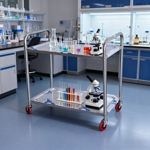 스테인리스 스틸 친환경 맞춤형 사이즈 호텔 트롤리 / 레스토랑 다이닝 카트 2단 상업용 주방 장비 - Product Image 3