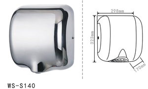 상업용 전기 핸드 드라이어 자동 고속 스테인리스 스틸 호텔 및 접객업용 - Product Image 2