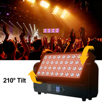 SHEHDS LED 200W Luz de Cabeza Móvil con Efecto Wash Beam y Estroboscópico Matrix para DJ y Discoteca