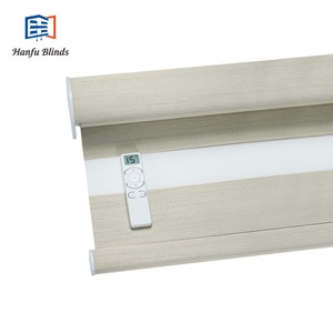 Persiana Enrollable Motorizada con Cubierta Curva, Precio Accesible, Persianas <span class=keywords><strong>Enrollables</strong></span> Zebra para Ventanas de Oficina, Persianas Zebra de Doble Capa - Product Image 4