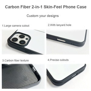 Funda para iPhone 17 Pro Max 16 15 14 13 Series, Diseño Personalizado 2 en 1, Magnética, Sublimable, de <span class=keywords><strong>Fibra</strong></span> de Carbono - Product Image 5