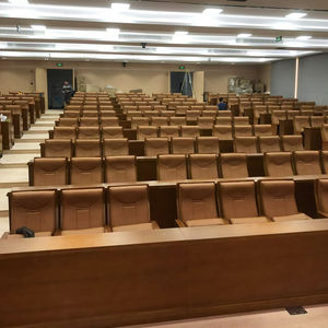 เก้าอี้หอประชุม โรงละคร ห้องบรรยาย และโบสถ์ แบบพับได้ ทันสมัย หุ้มผ้า  ตกแต่งด้วยหนังและแผ่นไม้คุณภาพสูง - Product Image 5