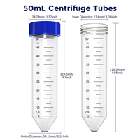 Offre Spéciale Jetable En Plastique Polypropylène 50ml Tube de Centrifugeuse conique