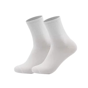 High Quality Custom Triple Stripped Design Thick Cushioned Sports <b>Socks</b> for Youth Antislip Hiking <b>Black</b> Bottom Scrunch Woven - Product Image 3