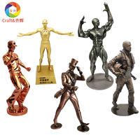 Sculpture de trophée en métal personnalisée QIHUI, statue, modèle de portrait DIY, design personnalisé, sculpture décorative