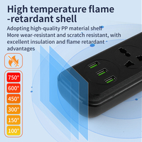 Multiprise universelle multi-trous personnalisable en promotion, prise multiple 10A avec protection contre les surtensions