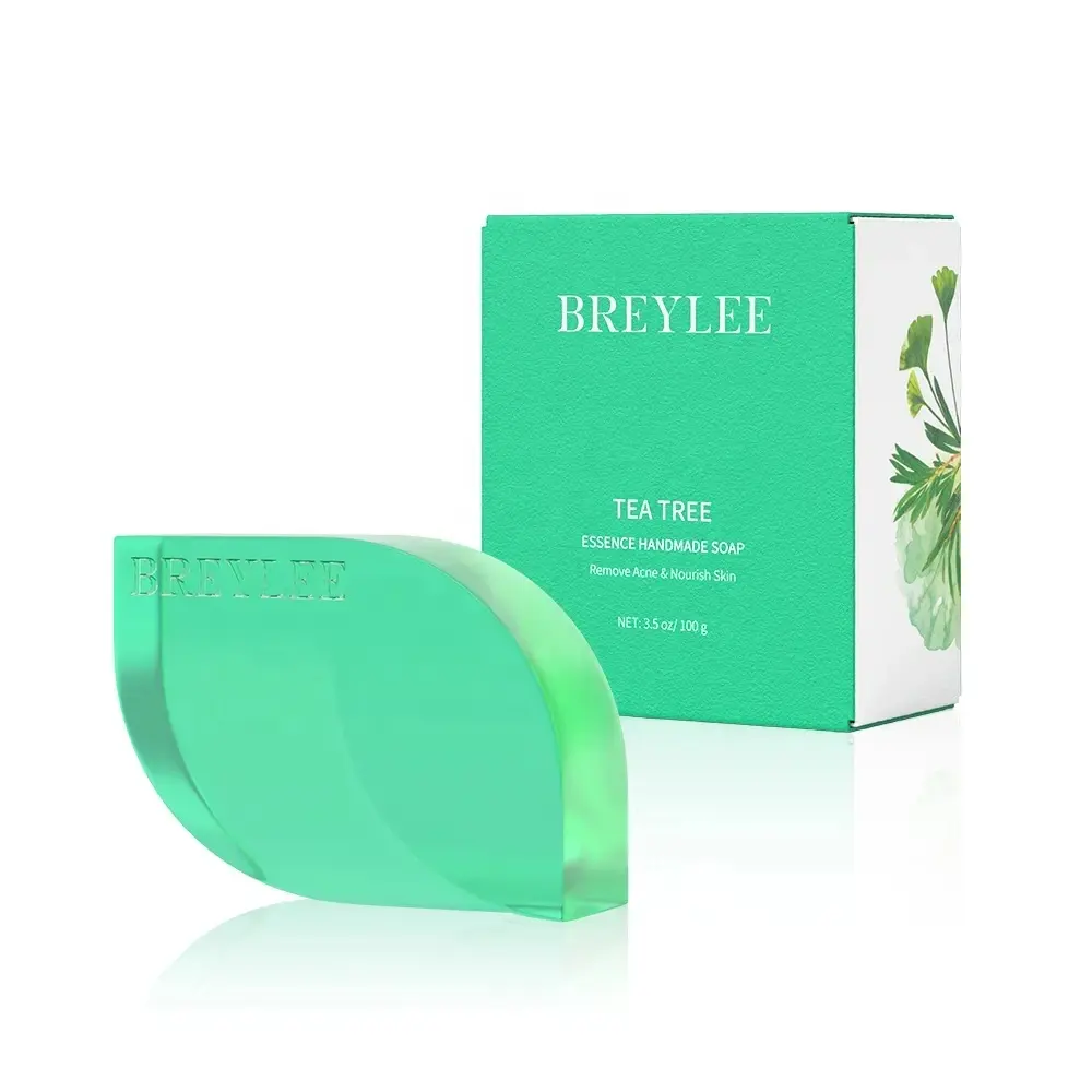 Breylee di marca Naturale essenziale di tea tree acne olio di compensazione sapone per Acne pelli