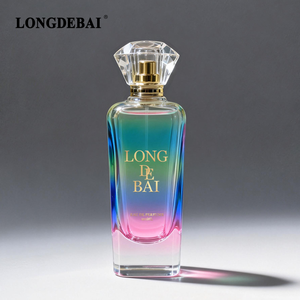 Botella de Perfume de Lujo Personalizada con Cierre a Presión, 50ml 100ml, Cuadrada, de Vidrio Electrochapado, Vacía, con Caja de Empaque - Product Image 2