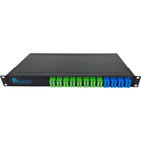 FULLWELL 1U rak terpasang adaptor 1x32 SC serat optik PLC Splitter