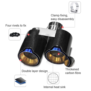 Silenciador de tubo de escape de acero inoxidable, punta de escape para <span class=keywords><strong>BMW</strong></span> G20 G21 330i 320d <span class=keywords><strong>330d</strong></span> 330e G22 G23 G26 320i 325i 420i 425i 430i - Product Image 3