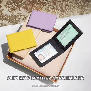 Wriza Ultra Thin PU Leather Credit <b>Card</b> <b>Holder</b> Customized Size Fashion Style Multi Function Practical <b>Wallet</b> - Product Image 1