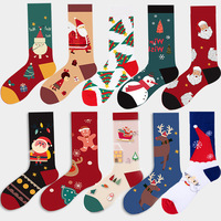 Chaussettes de Noël à motif animalier amusant, cadeaux de Noël originaux, chaussettes fantaisie pour femmes et hommes, saison hivernale, logo tricoté sur le corps.