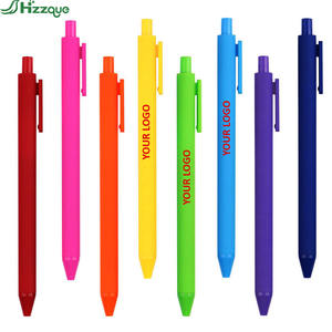 Promosyon reklam için toptan özel Logo 0.5mm plastik jel kalemler Set tükenmez kalem tasarım beyaz mavi kırmızı sarı mürekkep - Product Image 1