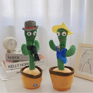 Peluche parlante con carga USB <span class=keywords><strong>para</strong></span> bebé, juguete de peluche con voz, de peluche, con altavoz, <span class=keywords><strong>Cactus</strong></span> bailando, venta al por mayor - Product Image 3