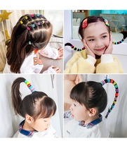 50Pcs Ikat Rambut Elastis Bayi Warna Permen Tanpa Sambungan untuk Anak Perempuan Balita