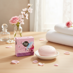 Savon Lovely Rose & Cherry Blossom Shower Mate 90g Produit de beauté aromatique - Product Image 3