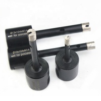 Foret à noyau sec brasé JDK 3/8'' avec finition argentée, longueur 104 mm, garantie 3 ans pour le perçage du granit