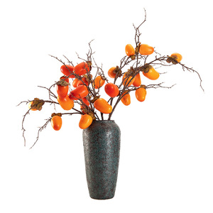 CallaFloral Ramas Artificiales de Caqui Rojas de Plástico para Decoración de Bodas y Hogar MW10892 - Product Image 5