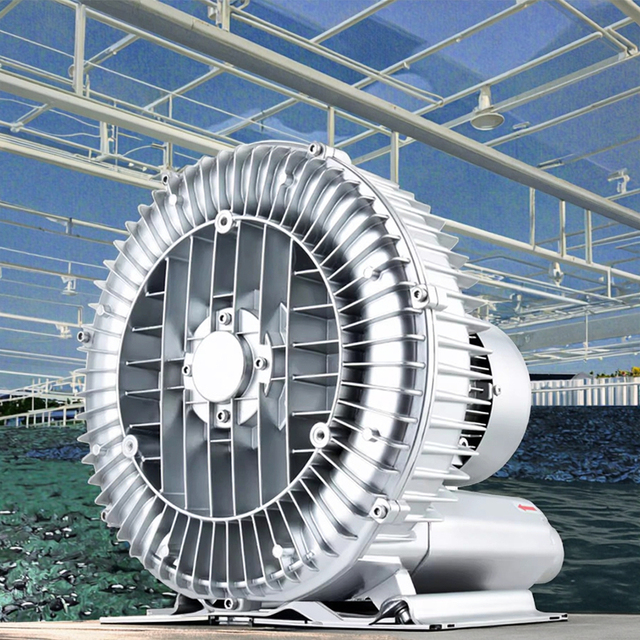 750w 220v 50hz Single Stage High Pressure Industrial Biofloc air Ring Blower 1hp Centrifugal Blower