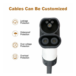 Portable Home Fast EVSE Station de charge de <span class=keywords><strong>voiture</strong></span> DC Type 2 CCS2 <span class=keywords><strong>Prise</strong></span> de courant avec nouvel adaptateur de connecteurs de poignée de <span class=keywords><strong>voiture</strong></span> d'état - Product Image 5
