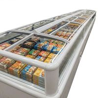 Congelador vertical de exhibición de gran capacidad de 1000L, de una sola temperatura y enfriamiento directo, para supermercados, fabricante de refrigeración.